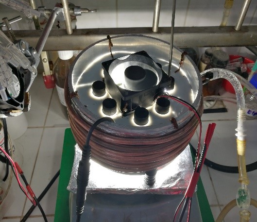 Fig 3. Photoreactor constructed in the project
